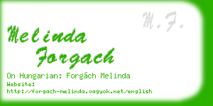 melinda forgach business card