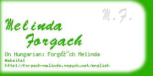 melinda forgach business card